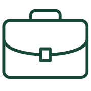 Briefcase Icon in Baylor Green